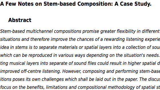 Paper at SSSP 2014